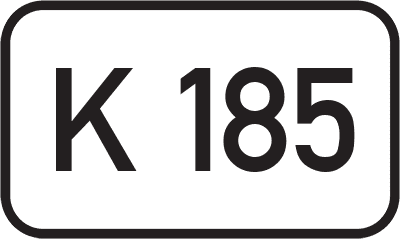 Straßenschild Kreisstraße K 185