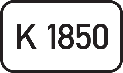 Straßenschild Kreisstraße K 1850