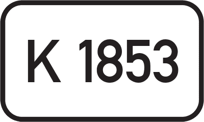 Straßenschild Kreisstraße K 1853