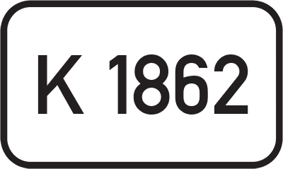 Straßenschild Kreisstraße K 1862