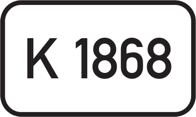 Straßenschild Kreisstraße K 1868