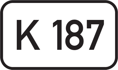 Straßenschild Kreisstraße K 187