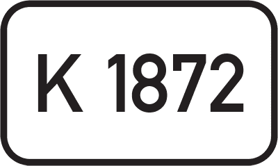Straßenschild Kreisstraße K 1872