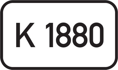 Straßenschild Kreisstraße K 1880