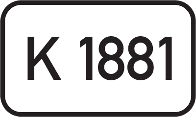 Straßenschild Kreisstraße K 1881