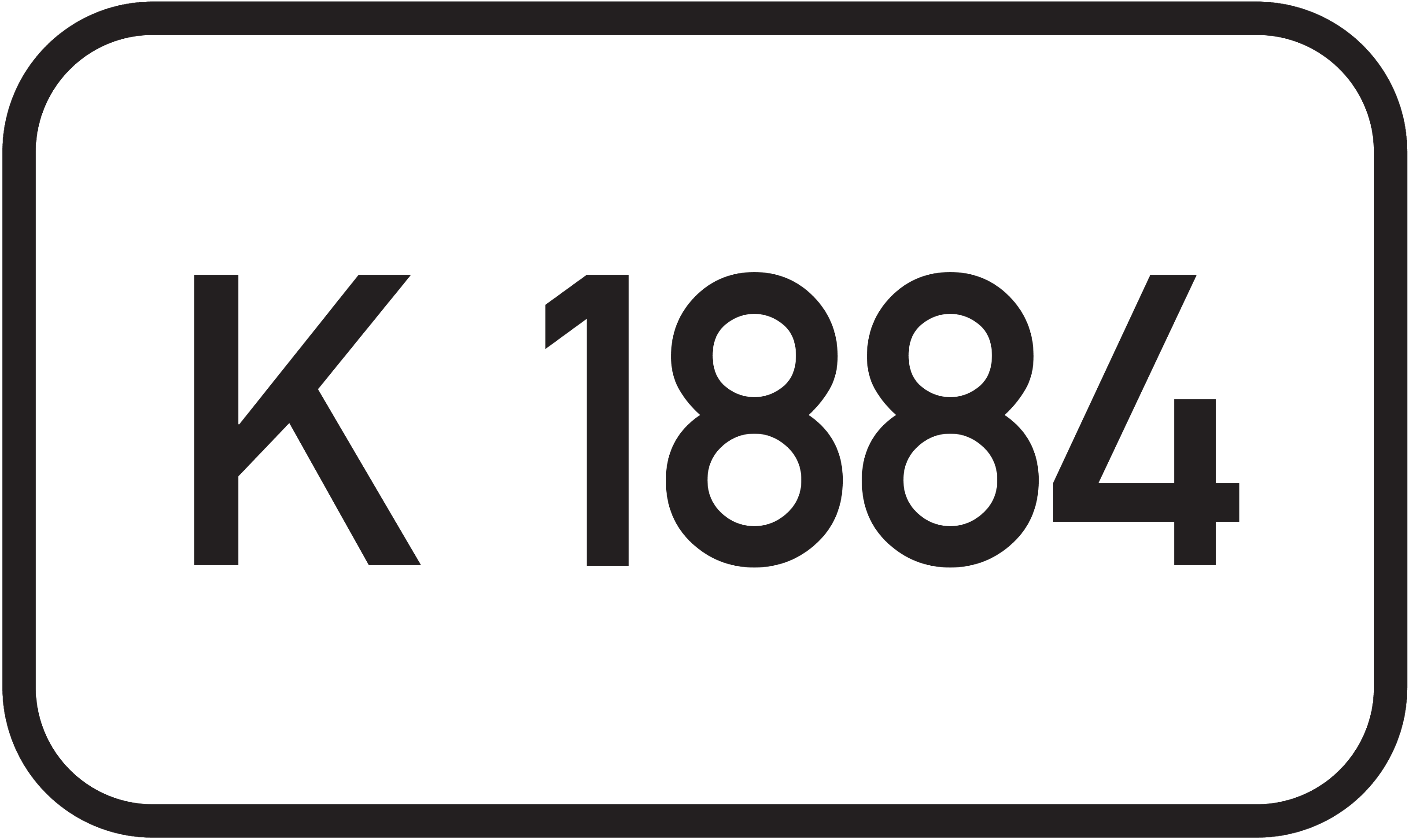Straßenschild Kreisstraße K 1884