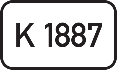 Straßenschild Kreisstraße K 1887
