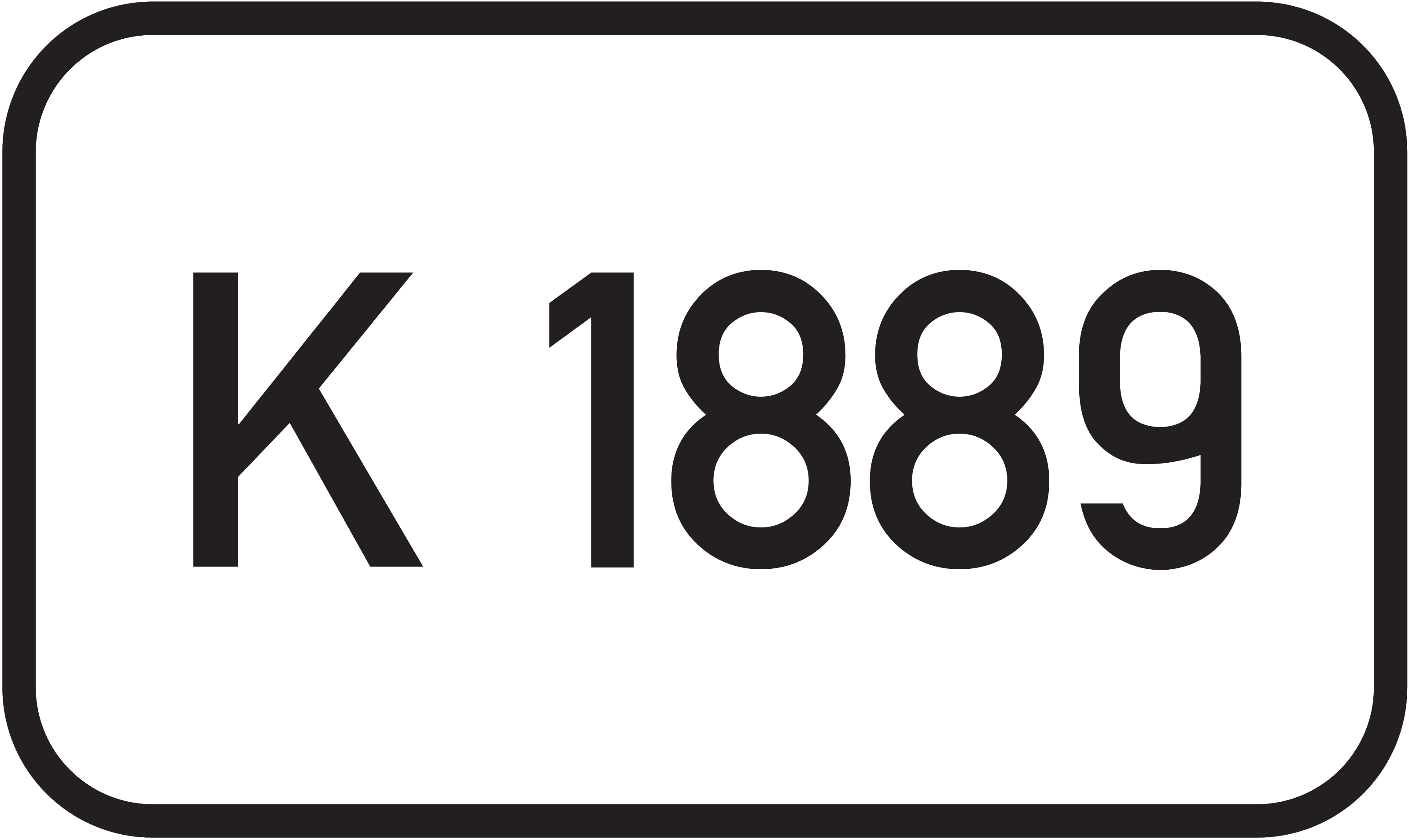 Straßenschild Kreisstraße K 1889