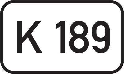 Straßenschild Kreisstraße K 189