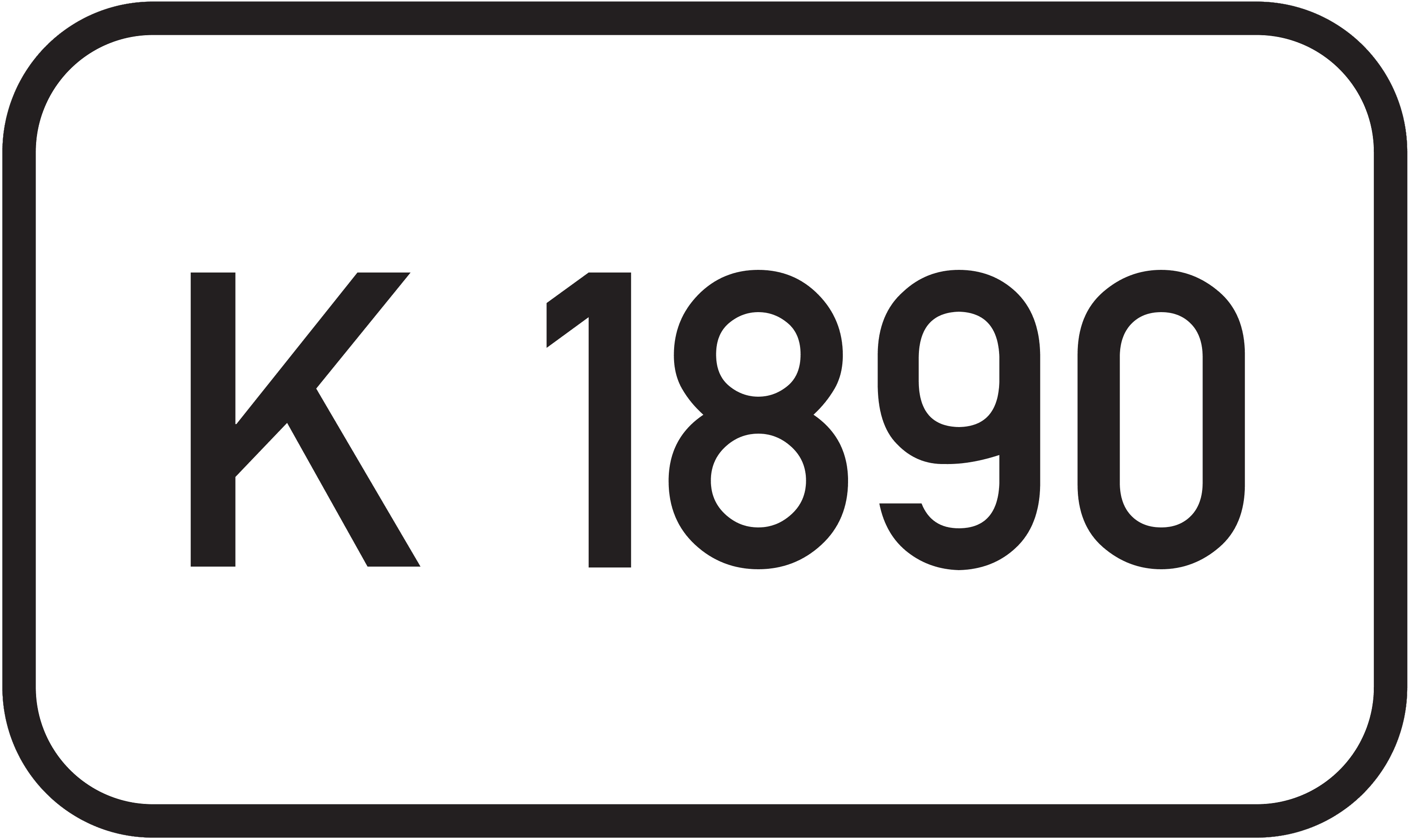 Straßenschild Kreisstraße K 1890