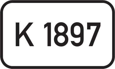 Straßenschild Kreisstraße K 1897