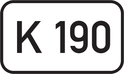 Straßenschild Kreisstraße K 190
