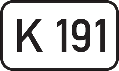 Straßenschild Kreisstraße K 191