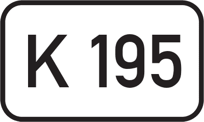 Straßenschild Kreisstraße K 195