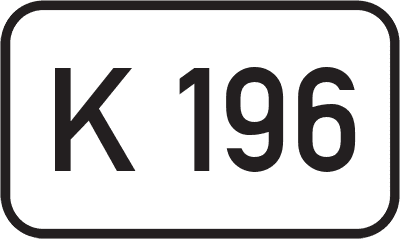 Straßenschild Kreisstraße K 196