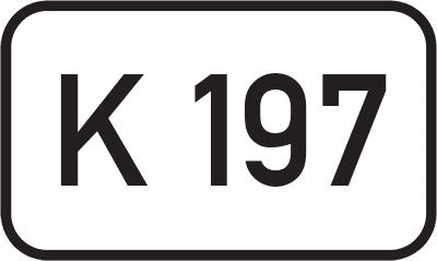 Straßenschild Kreisstraße K 197