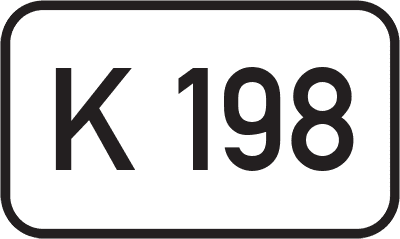 Straßenschild Kreisstraße K 198