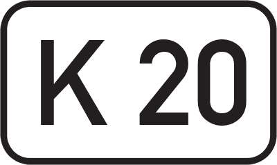 Straßenschild Kreisstraße K 20