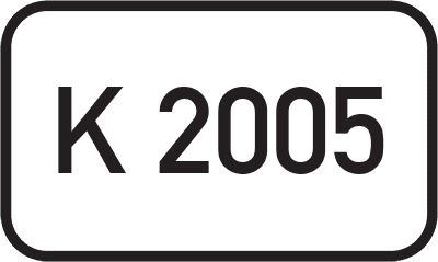 Straßenschild Kreisstraße K 2005