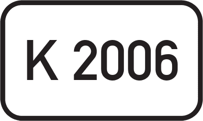 Straßenschild Kreisstraße K 2006