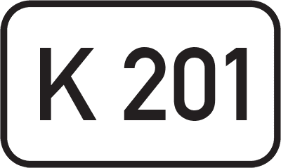 Straßenschild Kreisstraße K 201