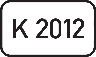 Straßenschild Kreisstraße K 2012