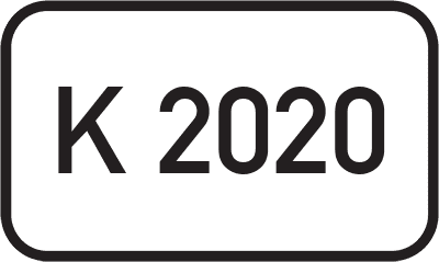Straßenschild Kreisstraße K 2020