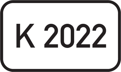 Straßenschild Kreisstraße K 2022