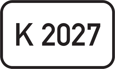 Straßenschild Kreisstraße K 2027