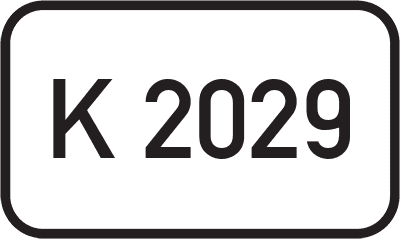Straßenschild Kreisstraße K 2029