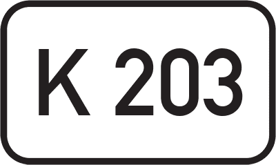 Straßenschild Kreisstraße K 203