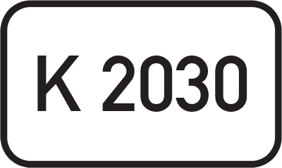 Straßenschild Kreisstraße K 2030