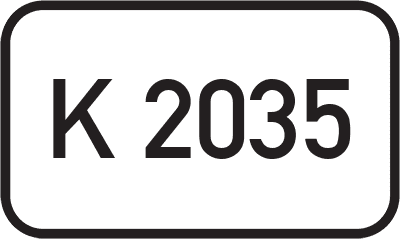 Straßenschild Kreisstraße K 2035