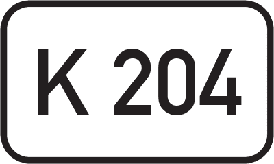 Straßenschild Kreisstraße K 204