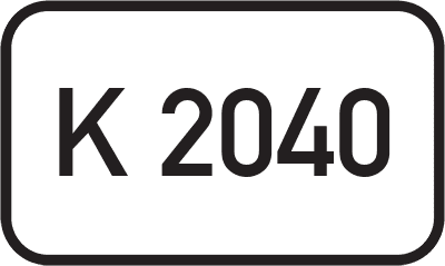 Straßenschild Kreisstraße K 2040