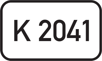 Straßenschild Kreisstraße K 2041