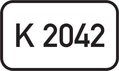 Straßenschild Kreisstraße K 2042