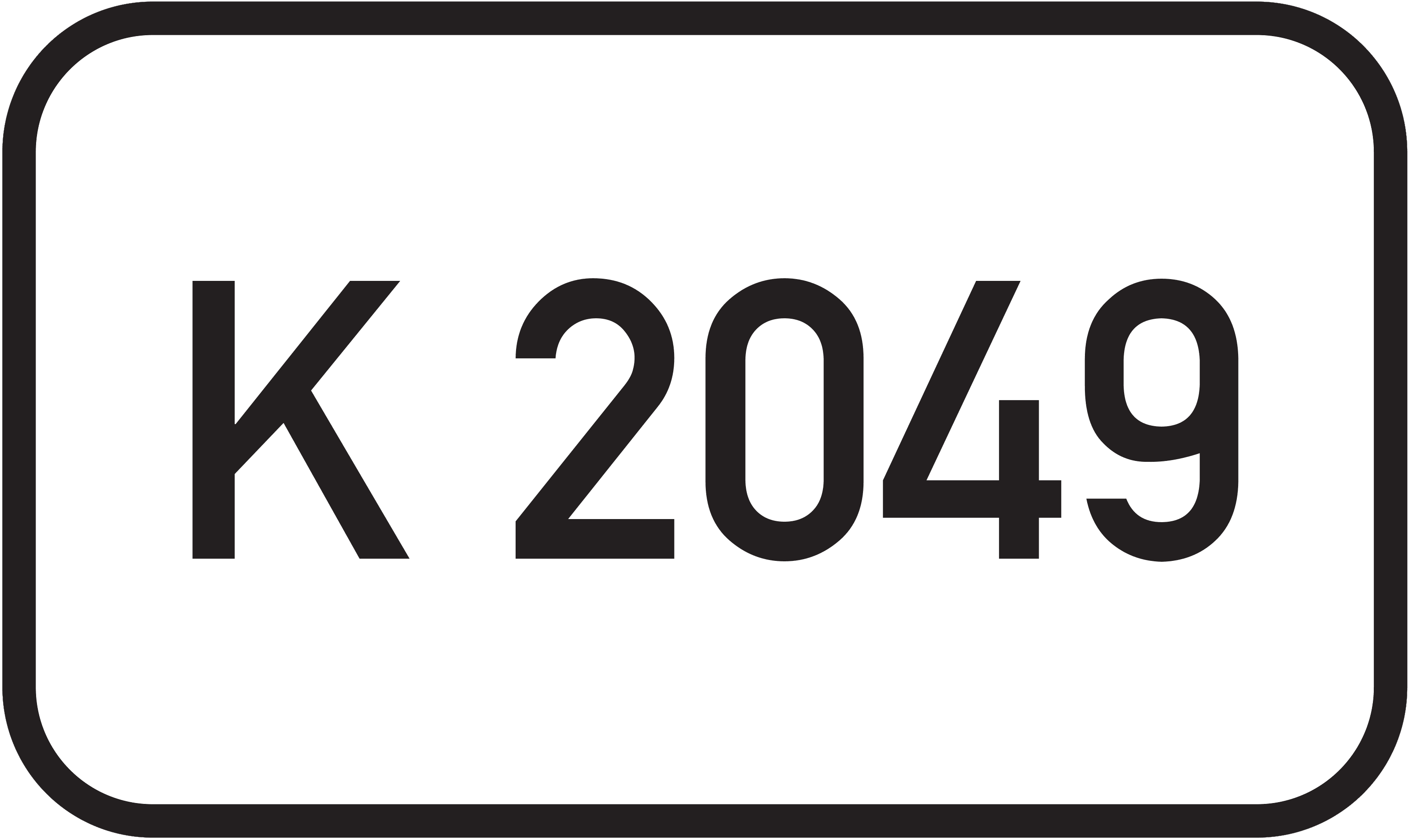 Straßenschild Kreisstraße K 2049