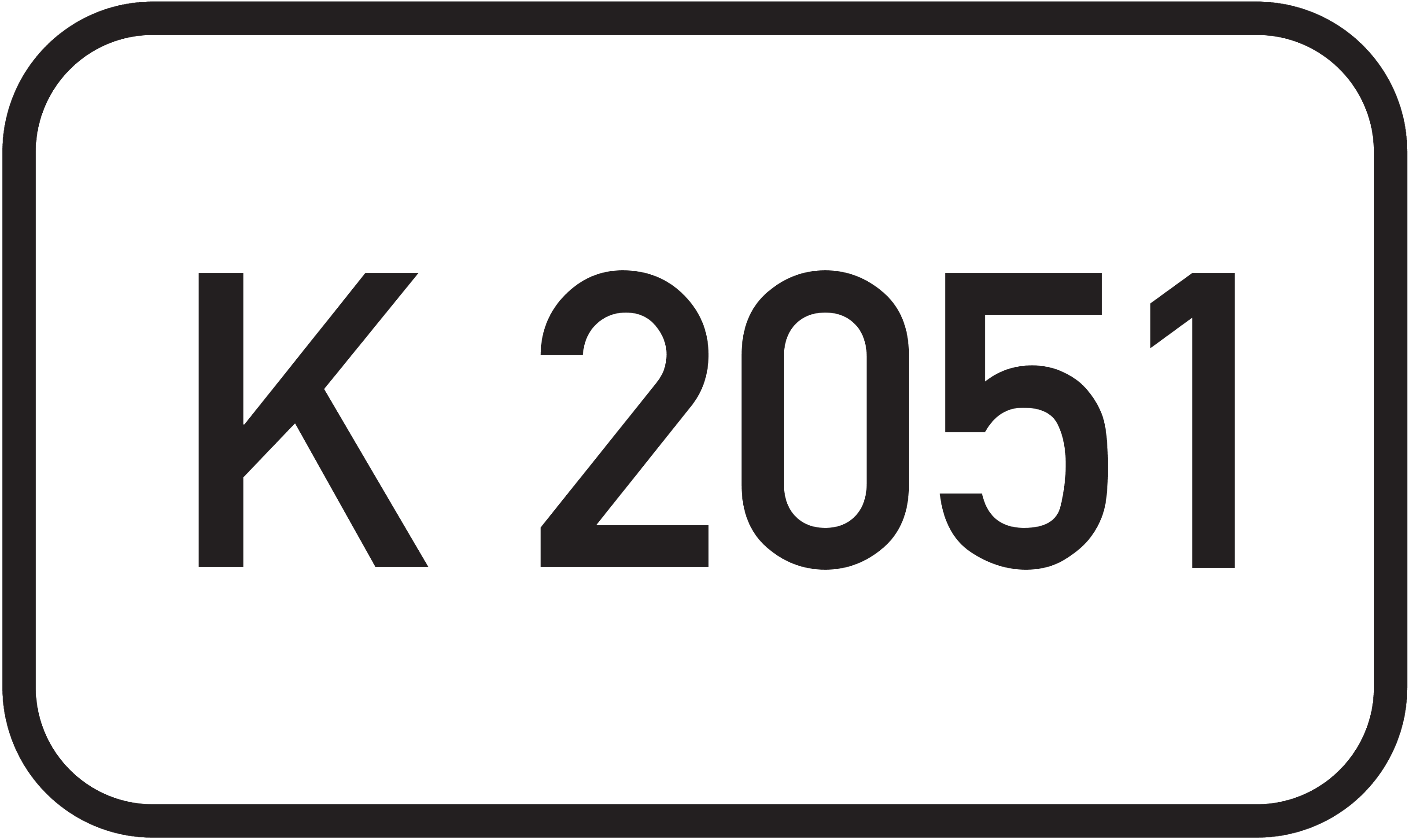 Straßenschild Kreisstraße K 2051
