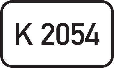Straßenschild Kreisstraße K 2054
