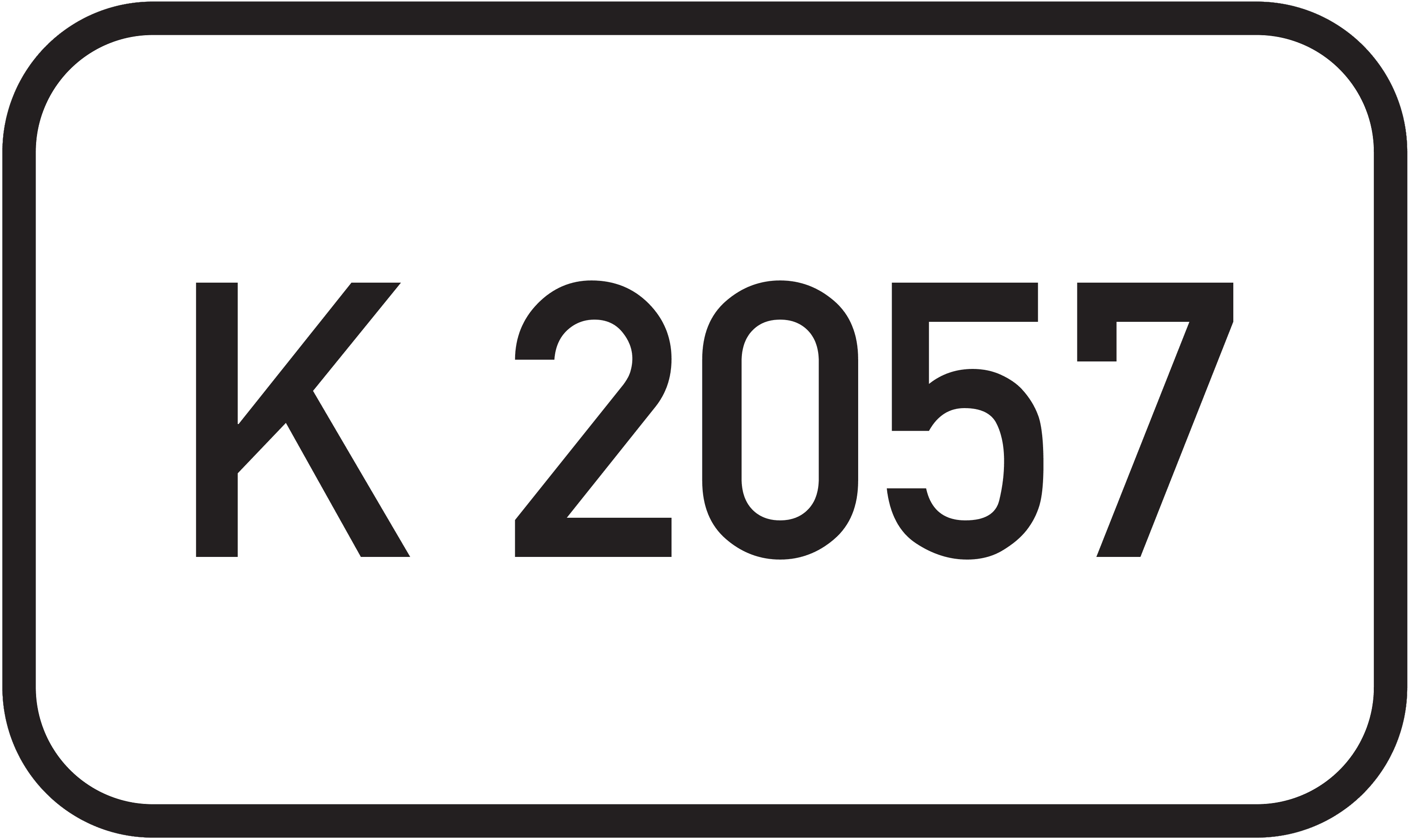 Straßenschild Kreisstraße K 2057