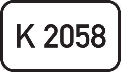 Straßenschild Kreisstraße K 2058