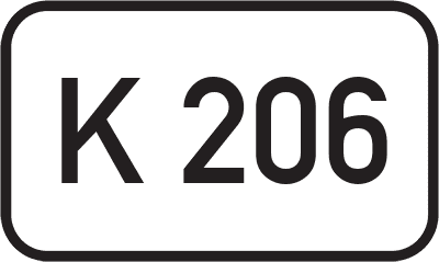 Straßenschild Kreisstraße K 206