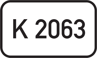 Straßenschild Kreisstraße K 2063