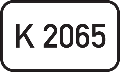 Straßenschild Kreisstraße K 2065