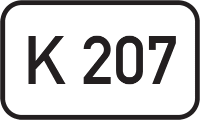 Straßenschild Kreisstraße K 207