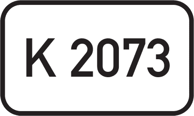 Straßenschild Kreisstraße K 2073