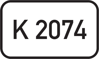 Straßenschild Kreisstraße K 2074