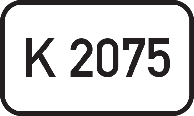 Straßenschild Kreisstraße K 2075