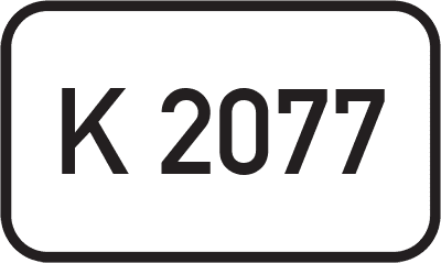 Straßenschild Kreisstraße K 2077